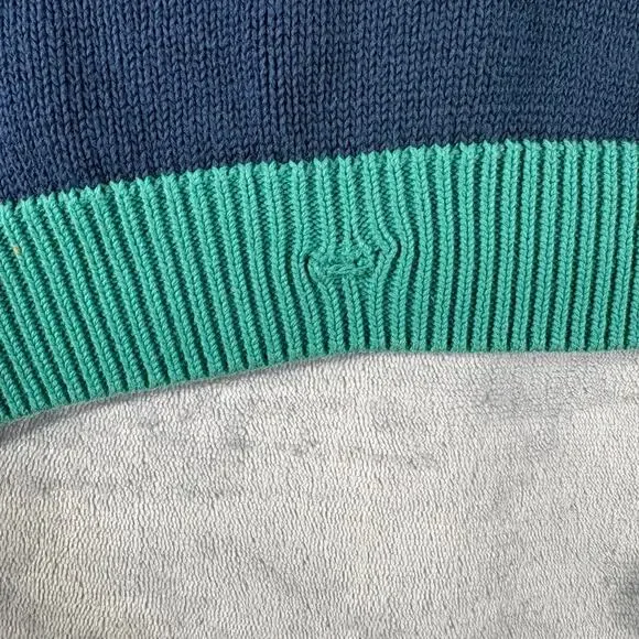 Vintage 90s Iceberg Made in Italy Beer Fishing Graphic Knit Cotton Sweater Sz XL